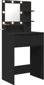 vidaXL Mese de toaletă pentru dormitor Negru 80 x 39,6 x 135 cm
