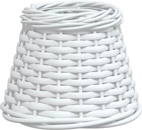 vidaXL Abajur lustră alb Ø15x12 cm răchită