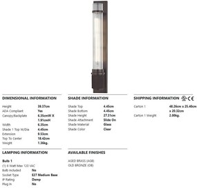 Aplica de perete design minimalist SHAW bronz antic