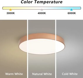Brilagi - Lampă de tavan LED dimabilă POOL LED/60W/230V Ø 50 cm, bronz + telecomandă
