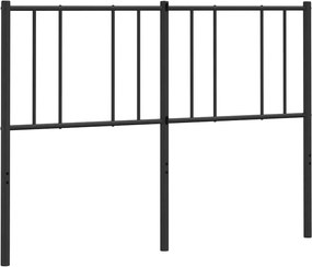 vidaXL Tăblie de pat de schimb metalică, negru, 140 cm