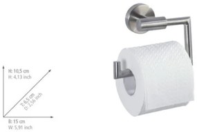 WENKO 19612100 - Suport pentru hârtie igienică BOSIO MATT, 15 x 10,5 cm, inox/argintiu