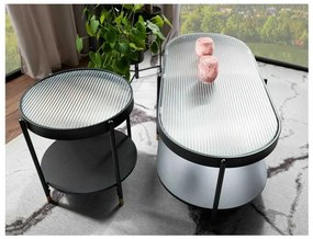 Măsuță de cafea Madone B, alb / negru