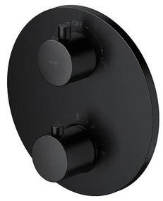 Baterie termostatică de duș pentru instalare ascunsă Cersanit S951-567 ZEN negru