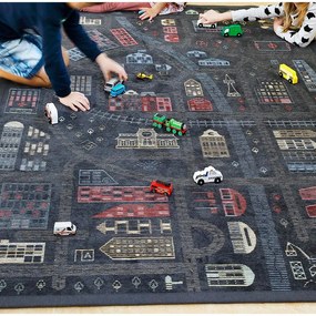 Covor cu 2 fețe Narma Ülejõe, 140 x 200 cm, negru