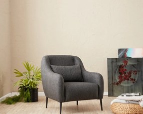 Fotoliu Venus, Poliester / Linen, Antracit