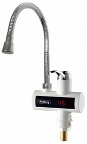 Incalzitor de apa instant cu pipa flexibila Rosberg R57100BFW, 3600W, Cu display, Pana la 60°C, Pentru blat, Alb