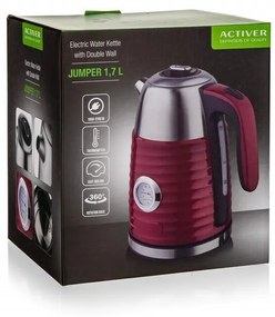 Fierbător cu pereți dubli Activer Jumper1,7 l, roșu