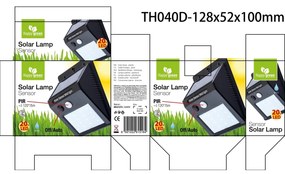Lampa solară Happy Green Sensor 20 LED, 4,9 x 12,5x 9,6 cm