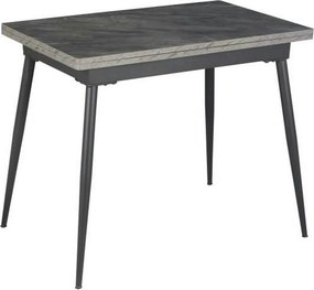 Masa extensibila SMART, gri cu efect de marmura/negru, 60/120x93x77 cm