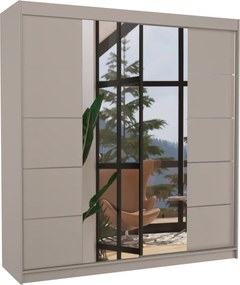Dulap cu uși glisante DALMATIA – cu oglindă – 200x58x215 cm – Cașmir