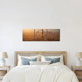 Tablou - Turnul Eiffel (cu ceas) (90x30 cm)