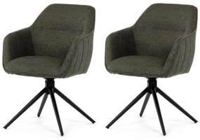 Set de scaune de sufragerie cu mecanism deîntoarcere HC-536 GRN2, 2 buc.