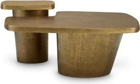 Set de 2 masute LUX, Aluminiu, Alama Vintage, Pierro, 119613 HZ