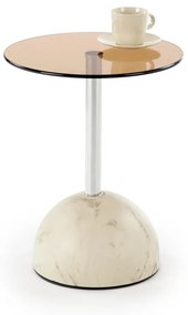 Masuta de cafea Ariana marmura bej/maro ø40/h51 cm