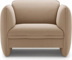 Fotoliu maro cu tapițerie din catifea Georgia – Micadoni