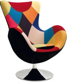 Scaun fluture BUTTERFLY, multicolor/crom, stofa/otel, 76x75x95 cm