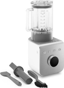 Blender Smeg Collezione BLC02WHMEU, 1400 W, 1,5 l, 22 000 rpm, 5 programe, 9 viteze, Măcinare gheață, Oțel inoxidabil, Alb/Inox