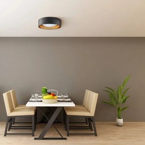 Plafonieră LED TULUZA LED/24W/230V d. 40 cm negru