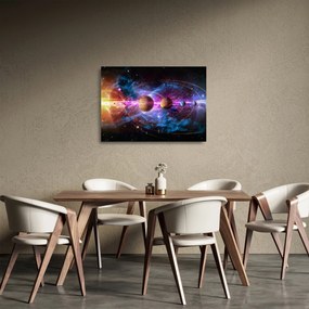 Tablou pe sticlă - Sistemul solar (70x50 cm)