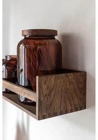 Cuier de perete maro cu raft din lemn de stejar 60 cm Showcase – Mette Ditmer Denmark
