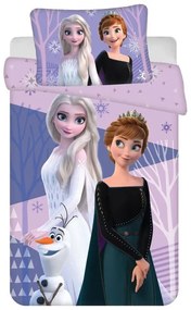 Disney Regatul de gheață Purple lenjerie pentru copii 100x135 cm, 40x60 cm
