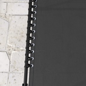 Outsunny Set de Două Șezlonguri Pliabile cu Spătar Reglabil în Patru Poziții - Negru | Aosom Romania