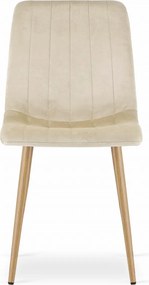 OFERTA Scaun din catifea crem LAVA II. calitate