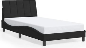vidaXL Cadru de pat fără saltea, Hanko, negru, 100x200 cm, catifea