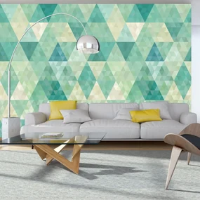 Fototapet - Triunghiuri turcoaz (152,5x104 cm), în 8 de alte dimensiuni noi
