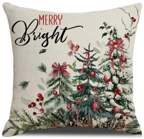 Fata de perna de Craciun HOLLY CHARM 45x45 cm, bej