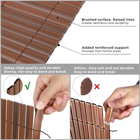 Protectie vizuala gradina PVC Maro 12 x 3 m