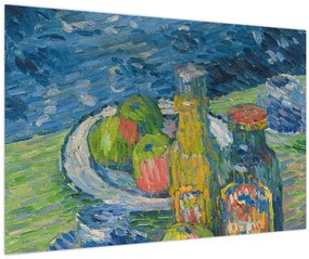Tablou - Alexej von Jawlensky, Still Life with Bottles and Fruit, reproducere (90x60 cm)