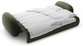 Canapea verde extensibilă/cu spațiu de depozitare cu tapițerie din chenille 262 cm Tonale – Cosmopolitan Design