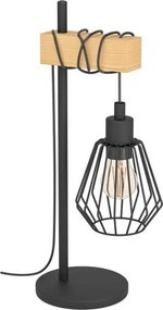 Eglo 780173 - Lampă de masă TABODI 1xE27/40W/230V maro/negru