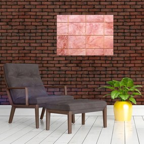 Tablou - Roz, gresie marmorată (70x50 cm)