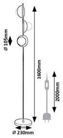 Lampadar Rabalux 74223 JULES 3xG9/5W/230V