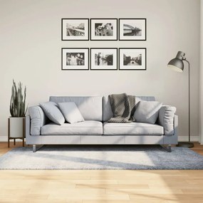 vidaXL Covor pufos &quot;PAMPLONA&quot; fire înalte, albastru modern 100x200 cm