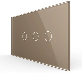 Intrerupator Simplu + Dublu cu Touch LIVOLO cu Rama Din Sticla, Standard Italian, 4M
