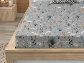Cearsaf din microfibra BOTANIC FIELD gri 180x200 cm