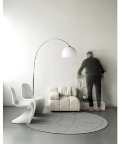 Covor gri rotund din lână ø 200 cm Morphic Organica – Agnella