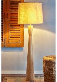 Lampadar bej cu abajur textil (înălțime 130 cm) Leonor – Bloomingville