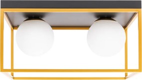 Lustra Erste Luma 420x280x225mm Negru Auriu 2xE27 Corp Iluminat Modern Art Deco pentru Living si Dormitor Pendul Design Premium Lux Elegant IP20
