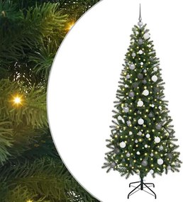 vidaXL Brad de Crăciun artificial cu 300 LED Verde 210 cm PE și PVC