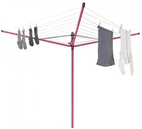 Uscator rufe exterior Brabantia Lift-O-Matic Outdoor 50m, ancora din metal, husă și geantă cu cleme, Spring Pink 1005640