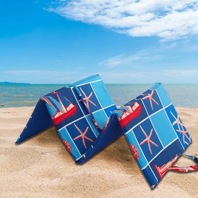 Șezlong de plaja TURNUL MARIN 137x49 cm, albastru