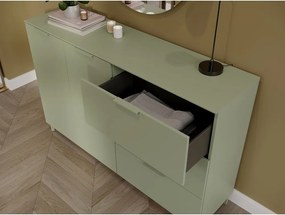 Comodă verde cu aspect mat 151x98x40 cm Savoca – Germania