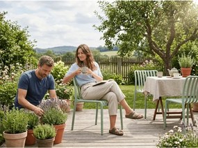 Scaun din plastic TREGO, verde