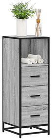 vidaXL Dulap de baie, gri sonoma, 65x33x60 cm, lemn prelucrat