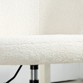 HOMCOM Fotoliu de birou ergonomic siège pivotant înălțime reglabilă capacitate 120 kg acoperire din țesătură de buclă crem | Aosom Romania